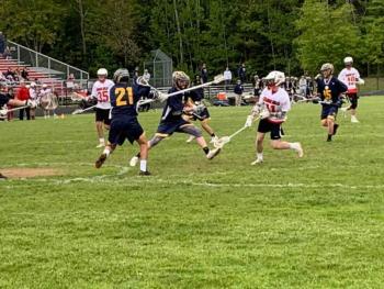 The Camden Hills boys lacrosse team in its June 5 playoff game. (Courtesy Steve Alex)
