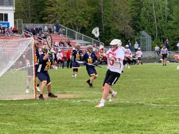 The Camden Hills boys lacrosse team in its June 5 playoff game. (Courtesy Steve Alex)