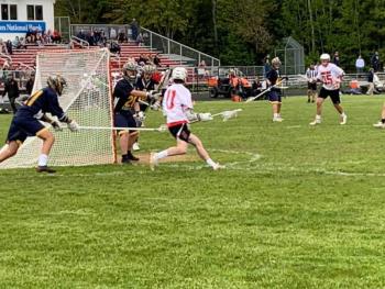 The Camden Hills boys lacrosse team in its June 5 playoff game. (Courtesy Steve Alex)