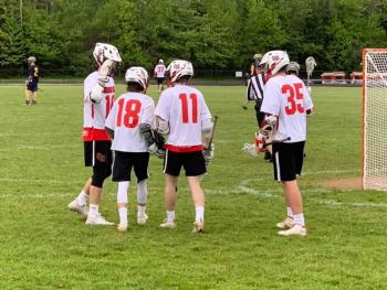 The Camden Hills boys lacrosse team in its June 5 playoff game. (Courtesy Steve Alex)