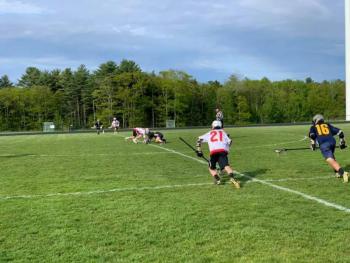 The Camden Hills boys lacrosse team in its June 5 playoff game. (Courtesy Steve Alex)