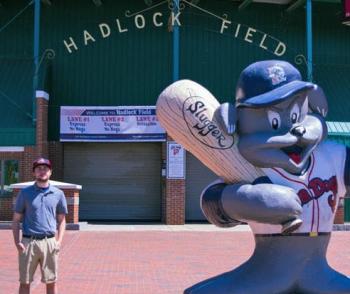 Will Hyland at Hadlock Field in Portland, the home stadium of the Portland Sea Dogs. (Courtesy Will Hyland)