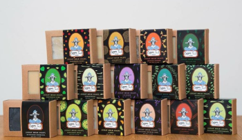 A display of goat soaps sold by Copper Tail Farm. (Photo by Hessler Creative)