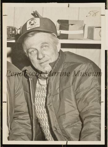 Man in cap, sweater & jacket.
"Ed Gamage, Damariscotta/ Gamage-Stevens Corporation"
(Photo courtesy Everett "Red" Boutilier)