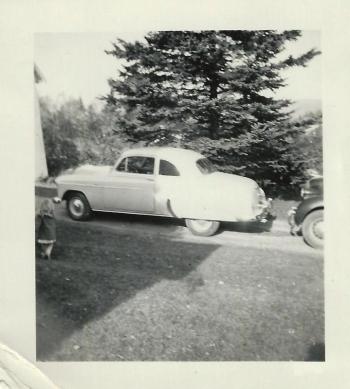 The 1949 Chevrolet coupe, my first new car. (Photo courtesy Barbara F. Dyer)