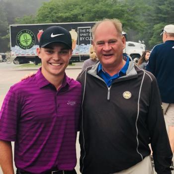 Cole Anderson and Samoset Resort head golf professional Gary Soule.