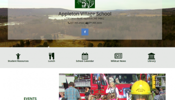 The new website look for Appleton Village School.