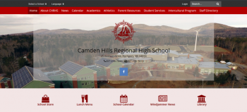 The new website look for Camden Hills Regional High School.