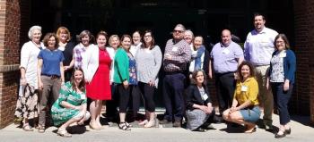 Graduates (left to right): (kneeling) Hannah Barrows, Brenda Harrington, Pheobe Jekielek (Standing): Rebecca Clapp, Cathy Roberts, Connie Gardiner, Jennifer Chipman, Veronica Nickels, Audrey Klein-Leach, Theresa Merrithew, Nicole Gogan, Abigael Harriman, Loring Giles, Mim Bird, Molly Mulhern, James Moore, Erick Anderson, Karen Smith. (Photo courtesy Midcoast Leaders Academy)