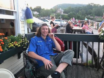 Matt is the assistant harbor master in Camden. (Photo by Lynda Clancy)