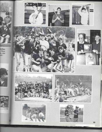 A Rockland District High School yearbook page highlighting the baseball team’s championship season. (Courtesy Lincoln McRae)