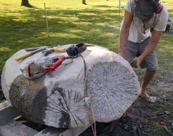 Chris Lewis's project. Chris spends most of the summer in the Region but hails from the Hudson Valley of New York. Margaret Hoffman photo