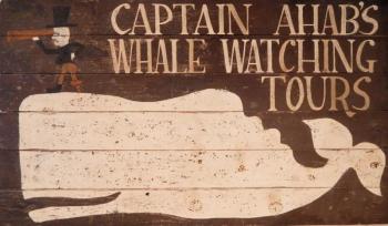 Jeff Barrett’s piece, Ahab’s Whale Watching, made out of recycled wood and hand-painted. (Courtesy Jeff Barrett)