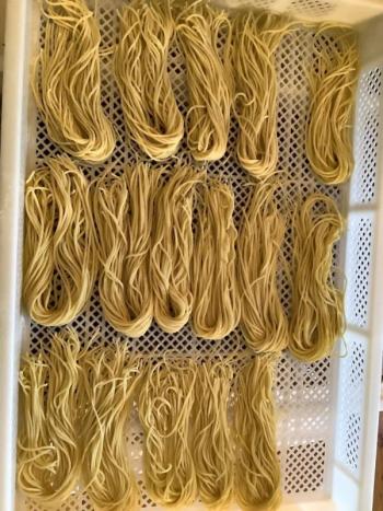 Some pasta is twirled as part of the drying process. (Courtesy Nick Grim)