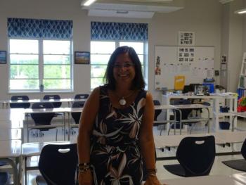 One of the new mathematics classrooms. (photo by Erica Thoms)