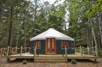 The property’s yurt. (Photo by Nina Gallant)