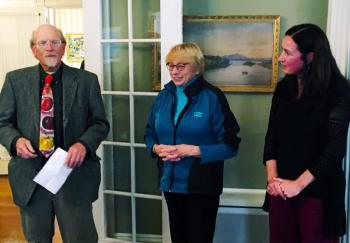 Left to right: John Bunker, Governor Janet Mills, and Commissioner Amanda Beal. (Photo courtesy Maine Department of Agriculture, Conservation and Forestry)