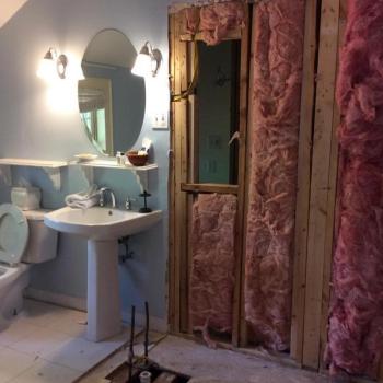 The renovation process. (Courtesy Carolyn and Rick Bentzinger)