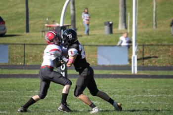 The Camden Hills football team in its Oct. 19 game against Lisbon/St Dominic. (Courtesy Sally Russillo)