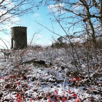 First snowfall on Mt. Battie, in early November. (Photo courtesy Kristen Lindquist)