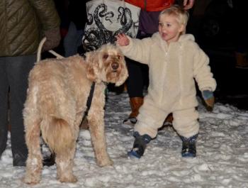 Dogs and toddlers got to know each other. (Photo by Lynda Clancy)