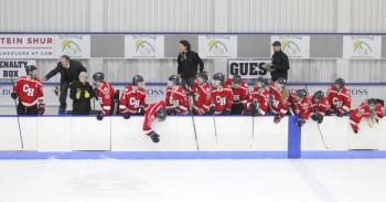 The Camden Hills ice hockey team in its Dec. 28 game against Gardiner. (Courtesy Molly Cole)
