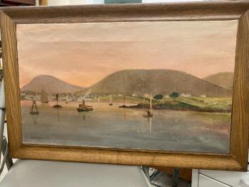 Painting by Ezra Bramhall located at the Camden Rockport Historical Society. (Photo courtesy Alison McKellar)