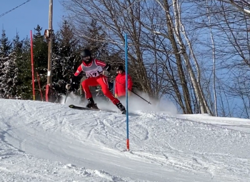 Camden Hills skier Oliver Kidd. (Screenshot from Mike Smith video)