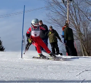 Camden Hills skier Marlie Berard. (Screenshot from Mike Smith video)