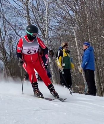Camden Hills skier Katelynn Colbry. (Screenshot from Mike Smith video)