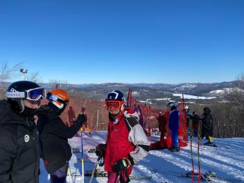 The Camden Hills alpine ski team at its Jan. 20 meet. (Courtesy Mike Smith)