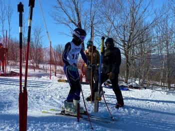 The Camden Hills alpine ski team at its Jan. 20 meet. (Courtesy Mike Smith)