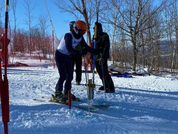 The Camden Hills alpine ski team at its Jan. 20 meet. (Courtesy Mike Smith)