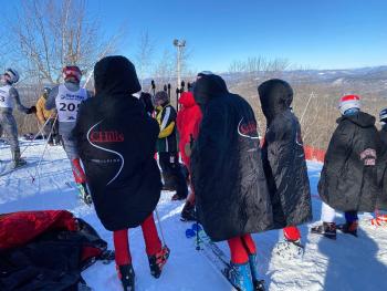The Camden Hills alpine ski team at its Jan. 20 meet. (Courtesy Mike Smith)