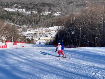 The Camden Hills alpine ski team at its Jan. 20 meet. (Courtesy Mike Smith)