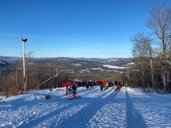 The Camden Hills alpine ski team at its Jan. 20 meet. (Courtesy Mike Smith)