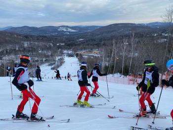 Members of the Camden Hills alpine ski team. (Courtesy Mike Smith)