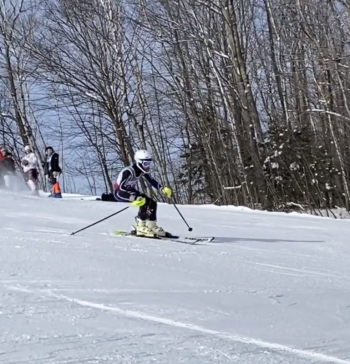 Islesboro skier Jett Lindelof. (Screenshot from Mike Smith video)