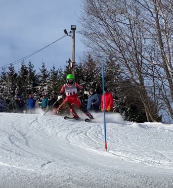Camden Hills skier Ryan Southworth. (Screenshot from Mike Smith video)