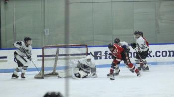 The Camden Hills ice hockey team during its Feb. 5 game. (Courtesy Molly Cole)