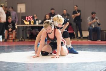 A scene from the Class A state wrestling championships. (Courtesy Sean Carnell)