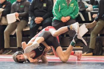 A scene from the Class A state wrestling championships. (Courtesy Sean Carnell)