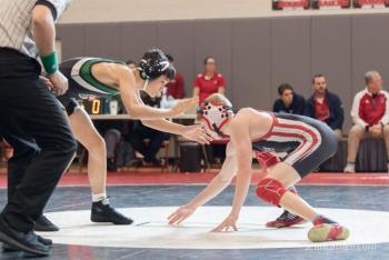 A scene from the Class A state wrestling championships. (Courtesy Sean Carnell)