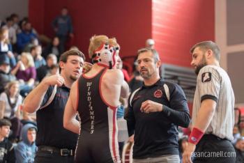 A scene from the Class A state wrestling championships. (Courtesy Sean Carnell)