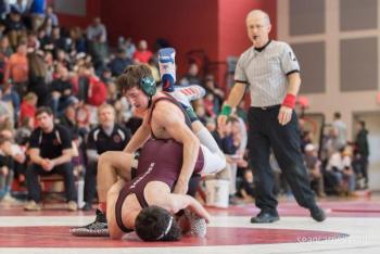 A scene from the Class A state wrestling championships. (Courtesy Sean Carnell)