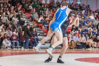 A scene from the Class A state wrestling championships. (Courtesy Sean Carnell)
