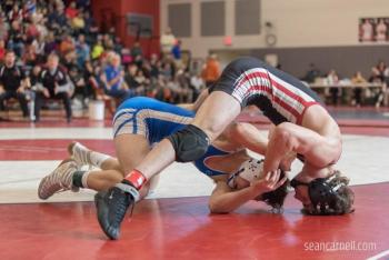 A scene from the Class A state wrestling championships. (Courtesy Sean Carnell)