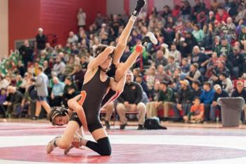A scene from the Class A state wrestling championships. (Courtesy Sean Carnell)