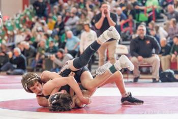 A scene from the Class A state wrestling championships. (Courtesy Sean Carnell)