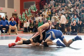 A scene from the Class A state wrestling championships. (Courtesy Sean Carnell)